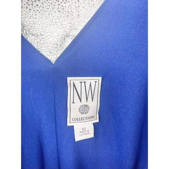 NW Collections Short Draped Stretch Cocktail Formal Dress Womens Size 12 NWT - Picture 4 of 9